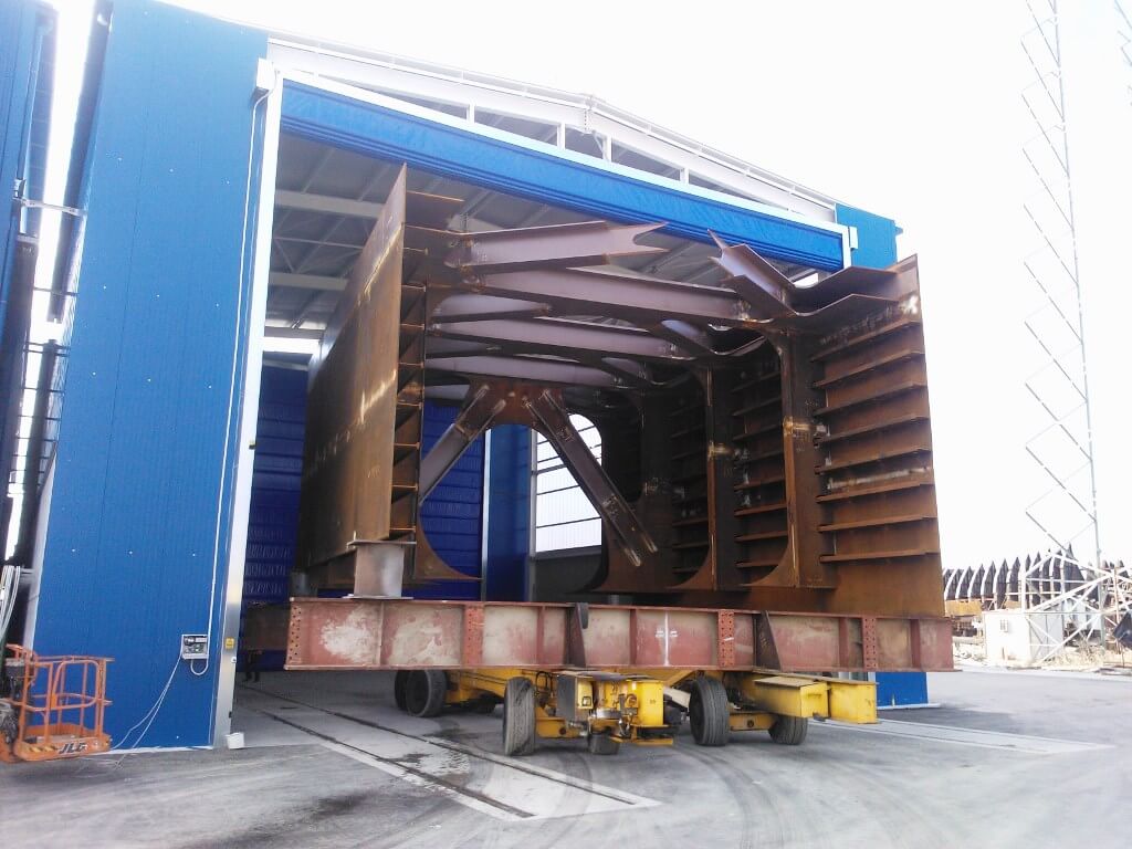 Portoni grandi dimensioni a chiusura rapida e impacchettamento ... Porte a libro garage dimensioni